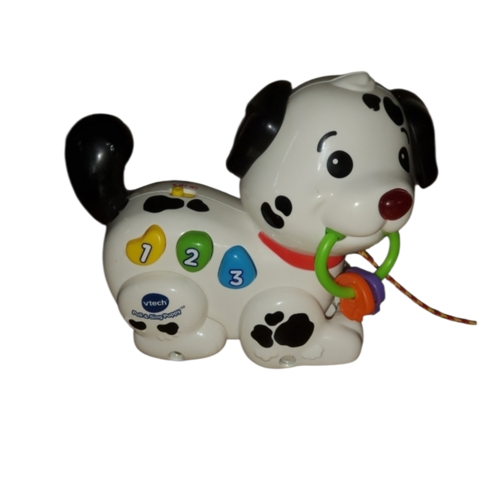 V Tech Pull and Sing Puppy - Black and White